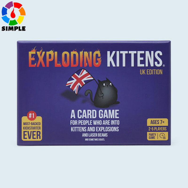 Exploding Kittens UK Edition Card Game | Shopee Brasil