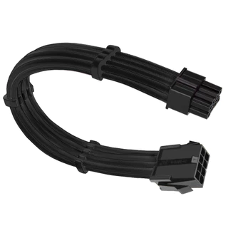 CABO SLEEVED PRETO EXTENSOR FONTE PARA CPU 4+4 = 8 PINOS