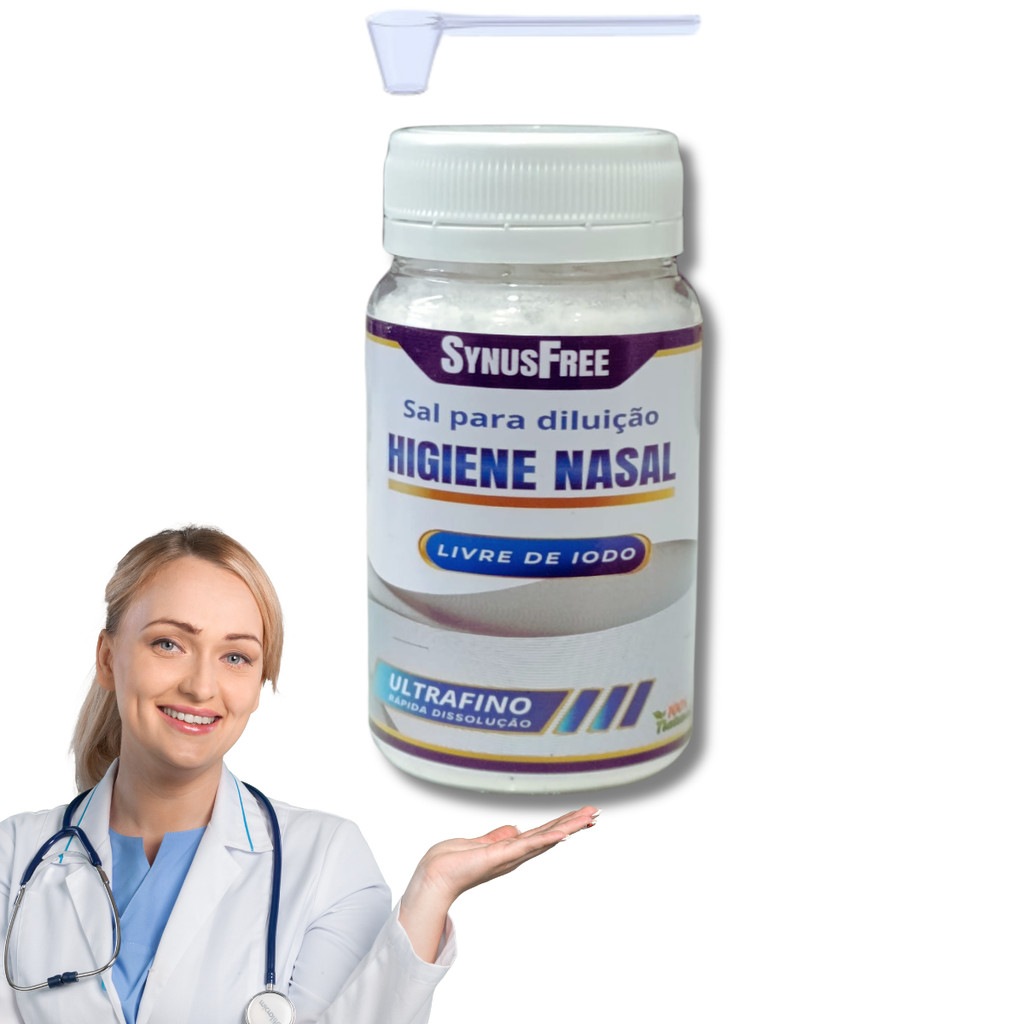 Sal Para Lavagem Nasal Ultrafino 100g S/ Iodo Com Dosador | Shopee Brasil