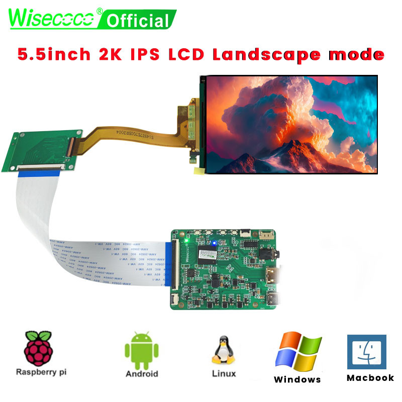 Wisecoco 5.5 Polegadas 2.5k IPS Display 2560x1440 TFT LCD Para ...