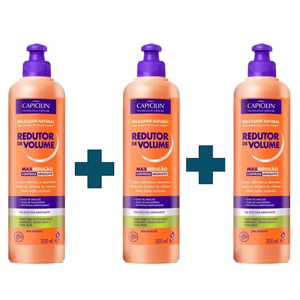 kIT c/ 3 Relaxante Natural Redutor de Volume Capicilin 300 ml | Shopee ...