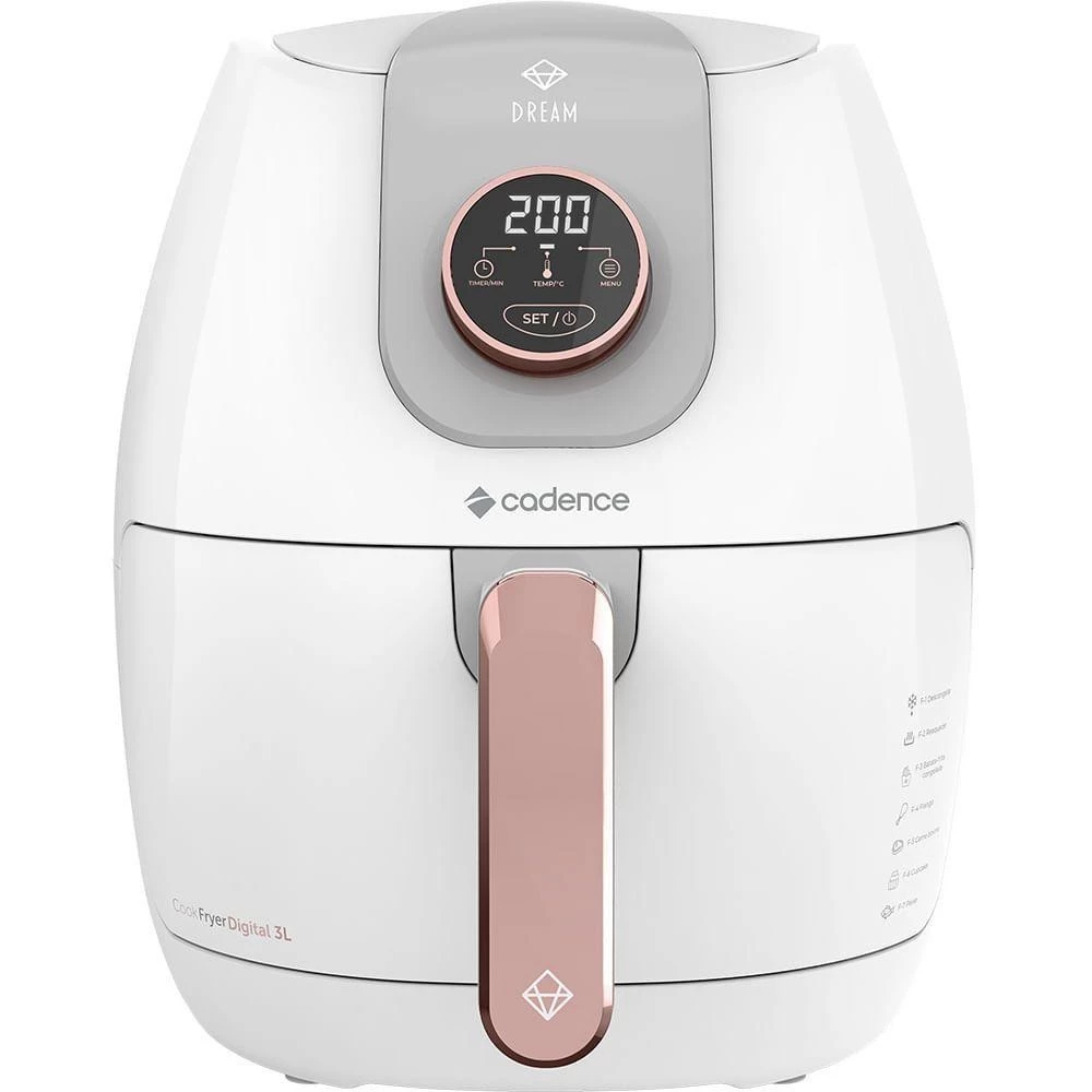 Fritadeira Sem Óleo 3L Cadence Dream Rosé Gold 220V