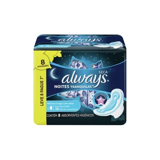 Absorvente Always Noturno Seca G Com Abas Com 8 Unidades - em Oferta na Shopee