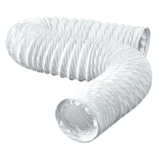 Duto Flexível Pvc 100mm 3 Metros Branco Saída De Ar Para Ar Condicionado Portátil Maquinas Secadoras