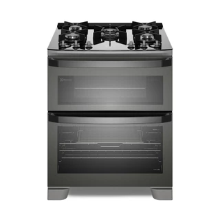 Fogão 5 bocas Electrolux Cinza Expert Função Air Fryer, 2 Fornos, Grill e Timer (FE5AD) em Oferta na Shopee