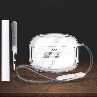 Capa Para Fones De Ouvido JBL Tune Beam 2 , Protetora Transparente De TPU Macio Com Chaveiro E Kit De Limpeza