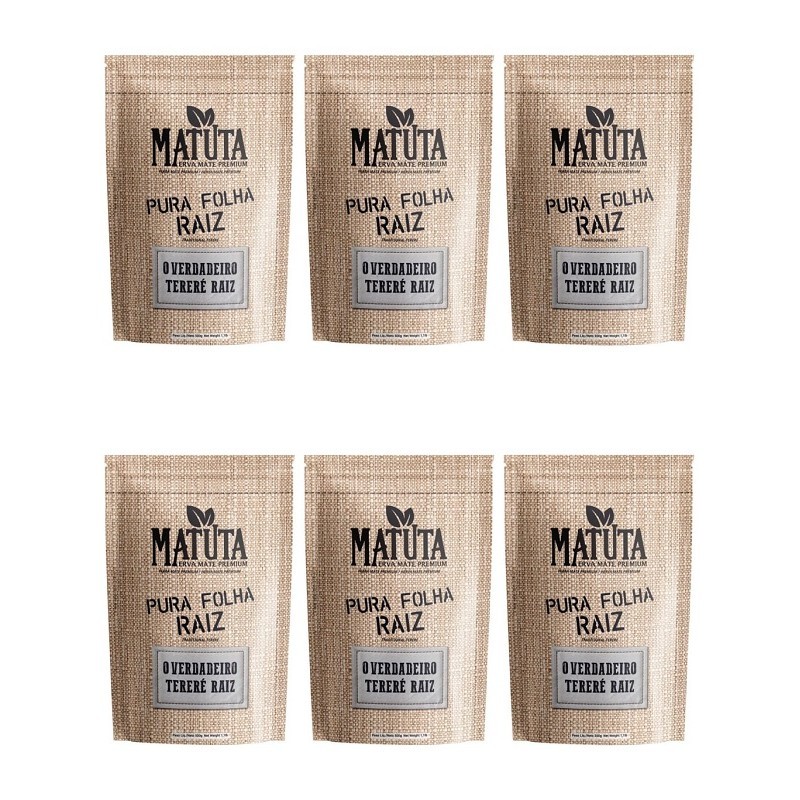 Erva Mate para Tereré Premium MATUTA Pura Folha Raiz 500G - 06 Unidades ...