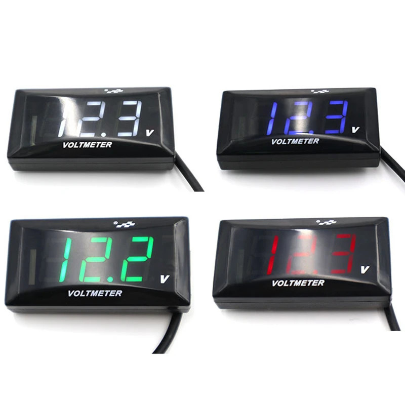 Mini Visor LED Painel Digital Do Voltímetro Medidor De Tensão Proteção De Conexão Inversa 12V Para Universa De Motocicleta De Carro