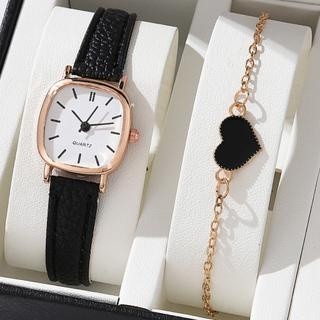 Relógio De Pulso Simples Retro Square Ladies Watch Bracelet Para Mulheres