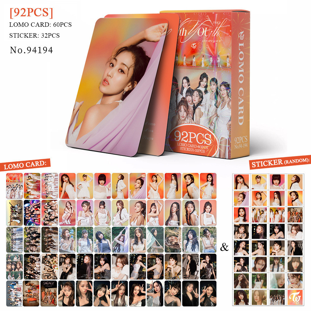KPOP 92pcs/box TWICE Cartões Fotográficos DIVE LOMO Cartão De