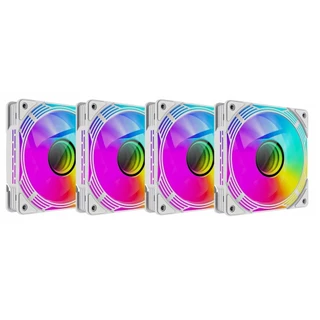 4 Fan Cooler Argb Gamemax Aurora White Fn12a-c8i-w