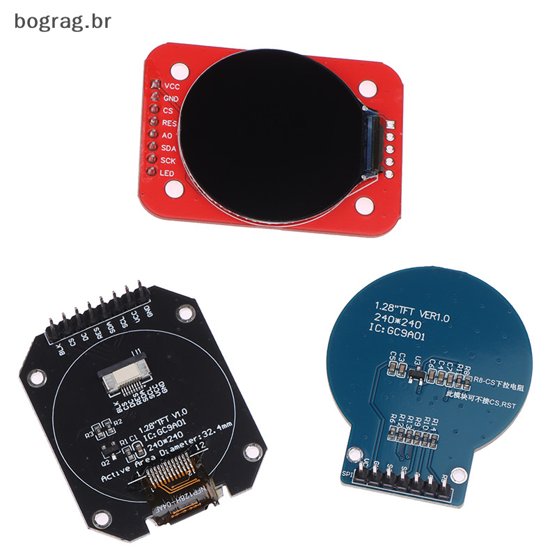 Visor LCD TFT De 1,28 Polegadas RGB Redondo 240 * 240 GC9A01 Driver 4 ...