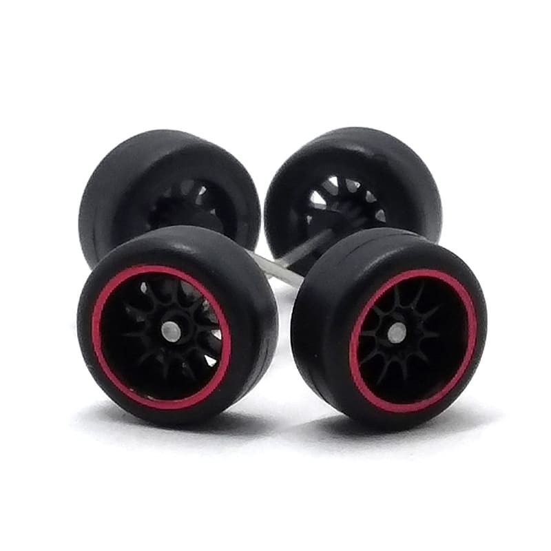 Jogo Roda Customização 11mm 1:64 Hot Wheels JR004 RedPreta
