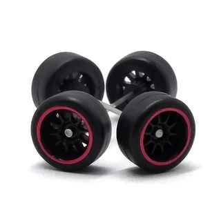 Jogo Roda Customização 11mm 1:64 Hot Wheels JR004 RedPreta