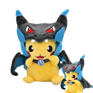 Pelúcia Pikachu Fantasiado de Cosplay Charizard X 22cm