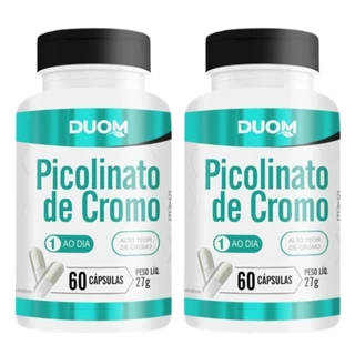 Kit com 2 Picolinatos de Cromo Duom com 60 Cápsulas em Oferta na Shopee