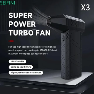 Seifinini 130000 Soprador Sem Fio RPM , Ventilador De Lata Reutilizável Para Limpeza Eletrônica Violento Mini Turbo Jet Fan Ar Comprimido Teclado De Computador Durável Duto De Alta Velocidade