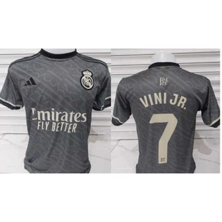 Uniforme do Bellingham nº5 Real Madrid Cinza Prateado Versão Torcedor Camisa de Time Blackout Melhor Promoção