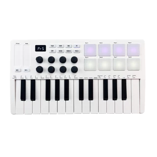 M-VAVE 25-Key MIDI Teclado De Controle Mini USB Portátil Controlador Com 25 Teclas Sensíveis À Velocidade 8 Teclados Retroiluminados RGB 8 Botões