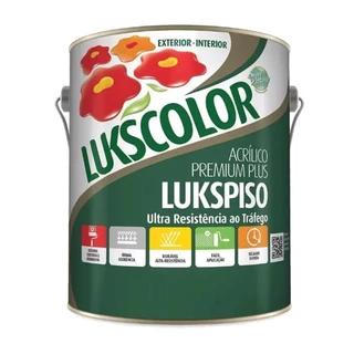 Tinta Piso Lukspiso Galão 3,6L Lukscolor -Vermelho Segurança
