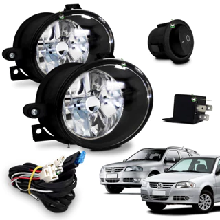 Kit Farol Auxiliar Gol/Parati G4 2005 2006 2007 2008 2009 2010 2011 2012 2013 2014 Botao Tic Tac