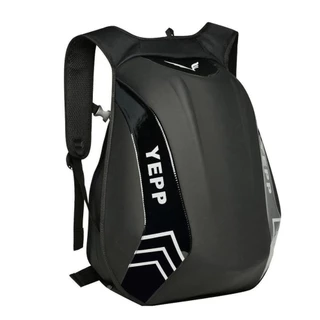 Mochila Impermeável Porta Capacete para Motoqueiro Refletiva Preta Yepp