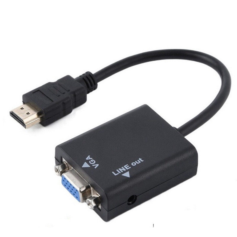 Cabo Conversor Adaptador Hdmi Para Vga Com Saída P2 Áudio