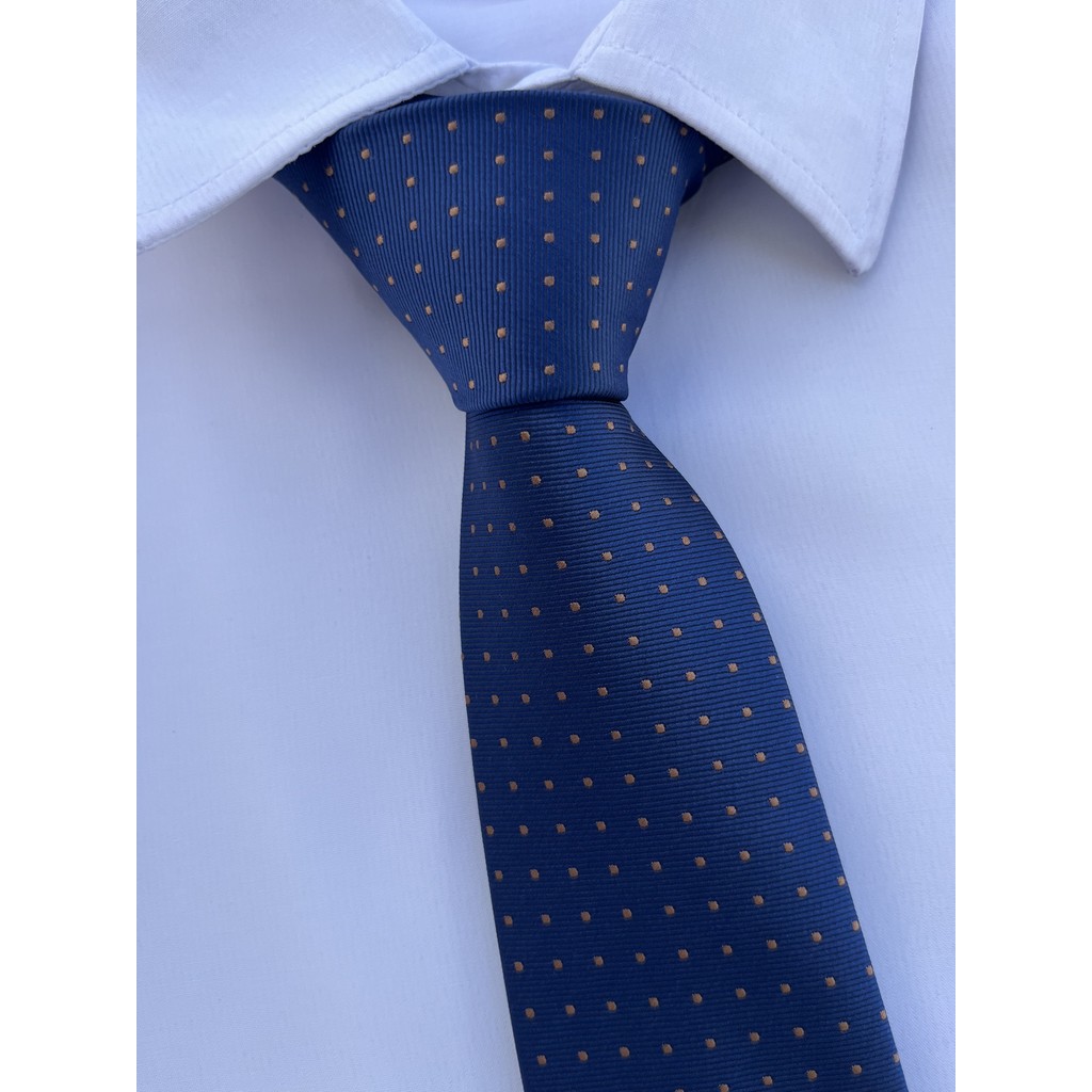 Gravata Semi Slim Azul Marinho - 2400 Fios