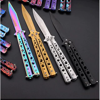 Canivete Manual Butterfly Modelo Borboleta Fade Decrade Treino e Manobra Cs Go Cabo Vazado Momo