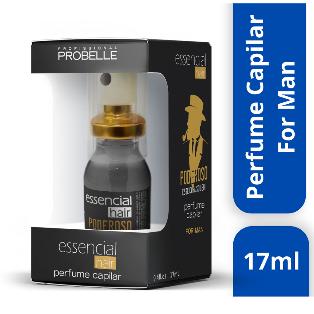Perfume Capilar Masculino PODEROSO - PROBELLE 17ml | Shopee Brasil