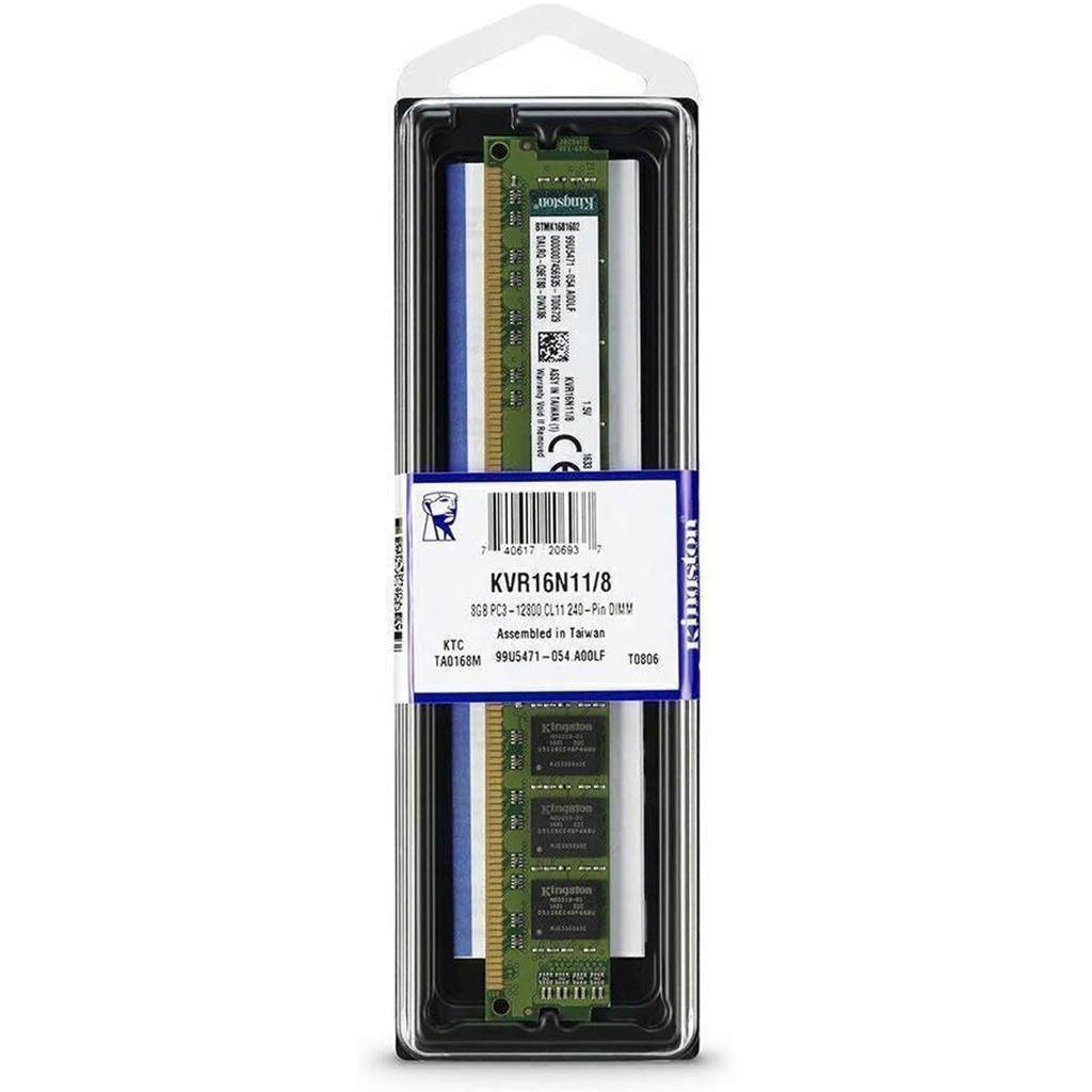 MEMORIA KINGSTON, 8GB, 1600MHZ, DDR3, CL11 PARALEL