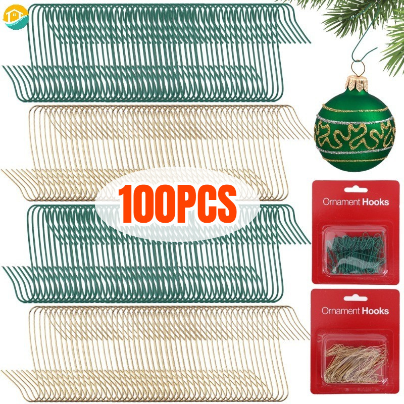 100 Pçs Prático Em Forma De S Decoração De Árvore De Natal Gancho Multi-Funcional Bola Pingente Pendurado Suportes Festa Acessórios De Casa