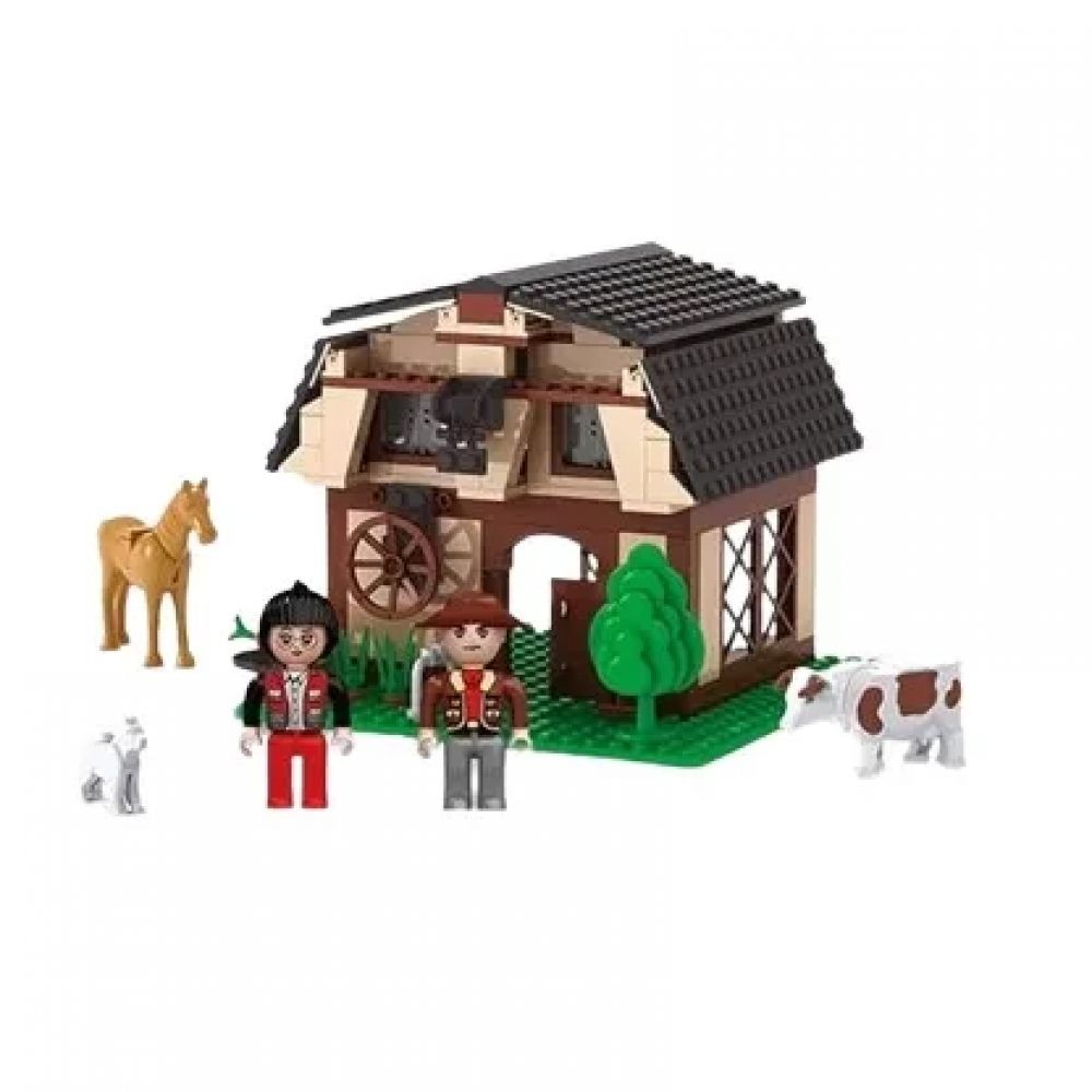 Blocos de Montar Celeiro da Fazenda no Campo 219 Peças Xalingo