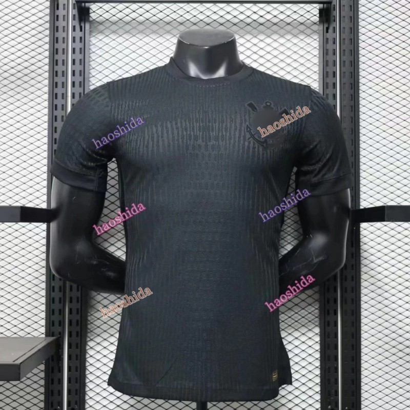 Camisa preta 24/25 dos homens alta qualidade Football Player versão