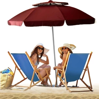 Guarda-sol Para Churrasco Praia Alumínio 2,40 Metros Giga
