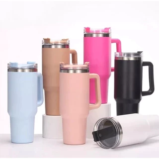 1200ml Copo garrafa Térmica Inox Parede Dupla tampa Canudo Premium em Oferta na Shopee