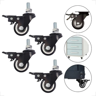 Kit 4 Rodinhas Para Moveis Carrinhos Rodízio 400kg Giratório