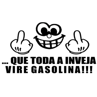 adesivo que toda inveja vire  na cor preta rosto para carro moto e caminhão personalizado em Oferta na Shopee