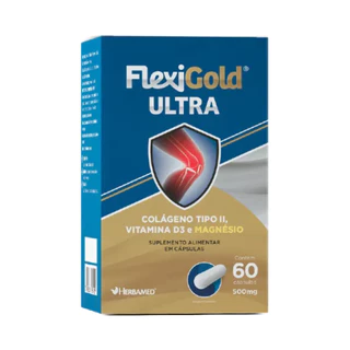 Flexigold Ultra 60 Cápsulas  Colágeno Tipo II + Vitaminas D3 e Magnesio em Oferta na Shopee