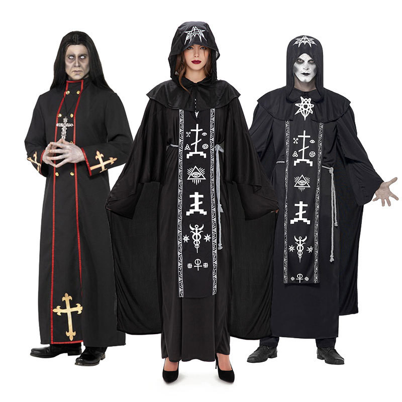 Robe Morticia Addams Cosplay Halloween - Robe Longue Gothique Col V Manches Longues Femme, Style Victorien Médiéval