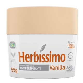 Desodorante Herbíssimo Cremoso Vanilla 55g em Oferta na Shopee