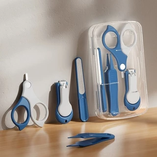 Kit de Cuidados com Unhas do Bebê 4 em 1 Seguro e Prático Aparador de Unhas