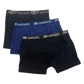 Kit 3 Cueca Boxer Ecko Masculina sem Costura Poliamida Premium
