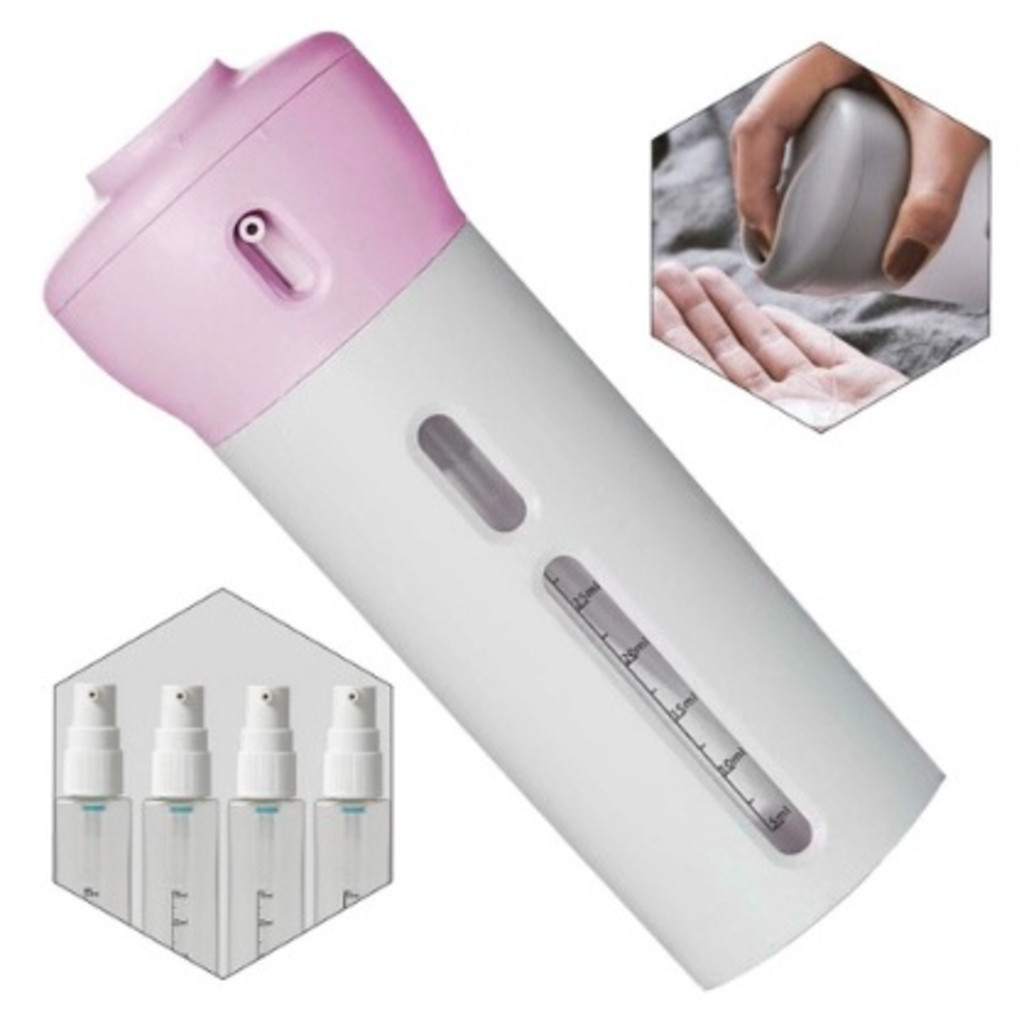Kit Para Viagem Porta Shampoo 4 Em 1 Dispenser Linha Premium LOJA UTILAR