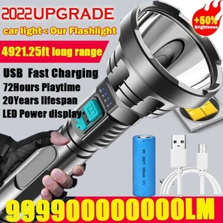 100000LM P700 Lanterna LED Potente Tática Flash De Longo Alcance 1000m De Camping À Prova D
