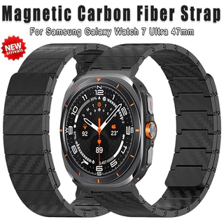 Pulseira De Fibra De Carbono Magnética Para Relógio Samsung Galaxy 7 Ultra 47mm Watch