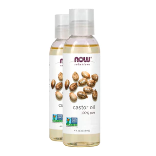 Kit 2x Óleo de Castor 118ml Now Foods Óleo de Rícino Importado/Made in Usa