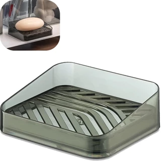 Saboneteira Porta Sabão de Barra Slim Preto Translucido De Plastico Uz