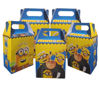 Até 25un Caixinhas Maleta / lembrancinha - Minions