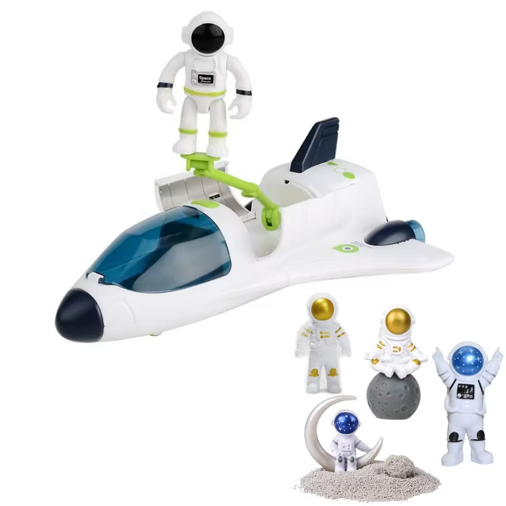 Kit Foguete Nave Espacial Brinquedo Com 5 Astronautas Espaço | Shopee ...